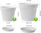 homenote Plant Pots, 6/7.5 Inch Flower Pots - Image 4