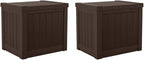 Suncast 17 x 22 Inch Resin 22-Gallon Patio Storage Deck Box, Java Brown by Suncast