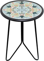 LIFFY Patio Side Table, Indoor Round Accent End Table by LiffyArt