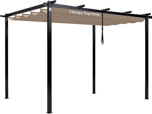 10' X 10' Pergola Shade Cover for Outdoor Retractable Durable Fabric Canopy by Unknown