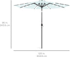 Best Choice Products 10ft Solar Polyester LED Lighted Patio Umbrella w/Tilt - Image 7