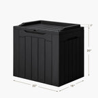 JUMMICO 31 Gallon Resin Deck Box Waterproof Indoor Outdoor Storage Boxes - Image 6
