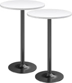 Furmax Bistro Pub Table Round Bar Height Cocktail Table by Furmax