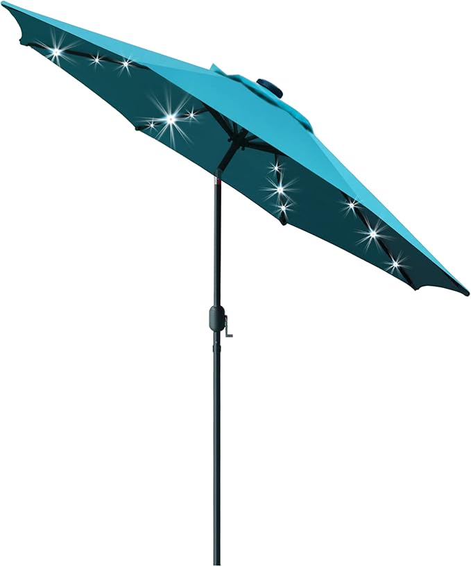 Sunnyglade 9' Solar LED Lighted Patio Umbrella by Sunnyglade