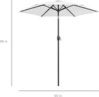 Best Choice Products 7.5ft Heavy-Duty Round Outdoor Market Table Patio Umbrella - Image 7