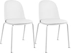 2xhome Modern Stackable Armless Dining Chair | Plastic Shell Seat by 2xhome