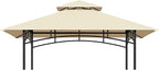 Grill Gazebo Replacement Top, 5 * 8 Outdoor BBQ Top Cover, Double Layer BBQ by COVBOARD