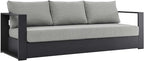 Modway Tahoe Aluminum Outdoor Patio Sofa in Gray Gray by Modway