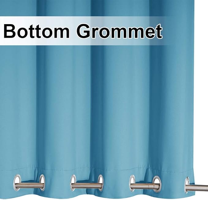 NICETOWN 2 Panels Weighted Outdoor Curtains 84 inch Long, Stainless Grommet Top - Image 6
