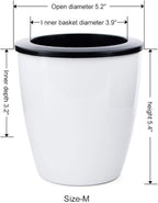5.2“ Self Watering Planter White Flower Pot, Mini Plant Pot, African Violets - Image 4