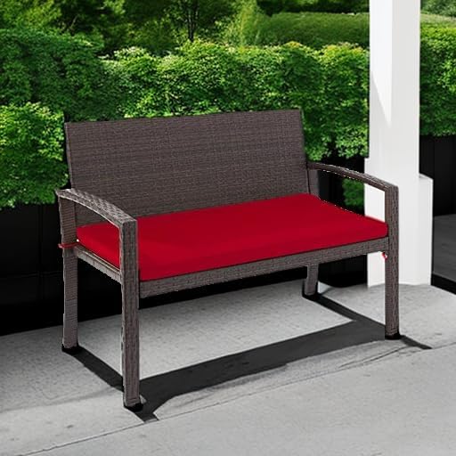Best Choice Products Outdoor Bench 2-Person Wicker Garden Patio Benches Seating - Image 2