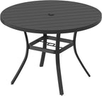 MELLCOM 42'' Round Outdoor Dining Table - Image 9