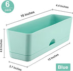6 Pack Rectangle Planter 16x4.4 Inch Window Boxes Planters Rectangular Large - Image 5
