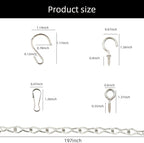 YINGFENG 197 Inch DIY Silver Hanging Basket Chains, Adjustable Length, - Image 4