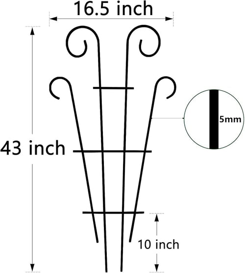 4 Pack 43'' Indoor Plant Trellis - Image 2