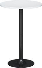Flamaker Round Bistro Pub Table Modern Style Metal Base MDF Top Cocktail Bar by Flamaker