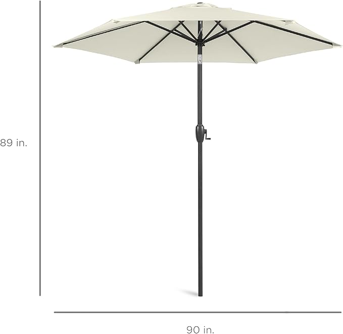 Best Choice Products 7.5ft Heavy-Duty Round Outdoor Market Table Patio Umbrella - Image 7