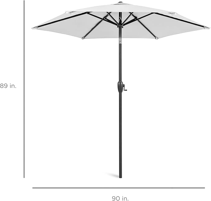 Best Choice Products 7.5ft Heavy-Duty Round Outdoor Market Table Patio Umbrella - Image 7