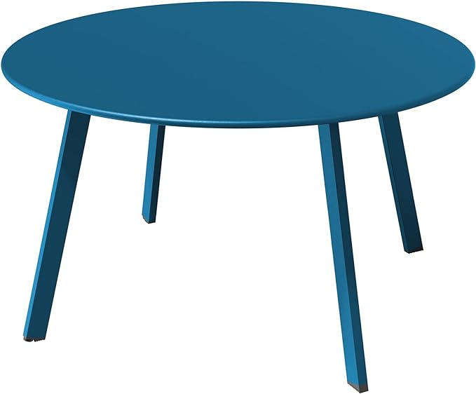Grand patio 28-inch Round Steel Coffee Table, Outdoor Patio Side Table by GrandPatio