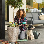 Worth 9 Gallon Tall Round Planters Set of 2-14" Dia x 21" H Stone Finish Flower - Image 5