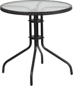 Flash Furniture Lila 28'' Round Glass Metal Table - Image 6