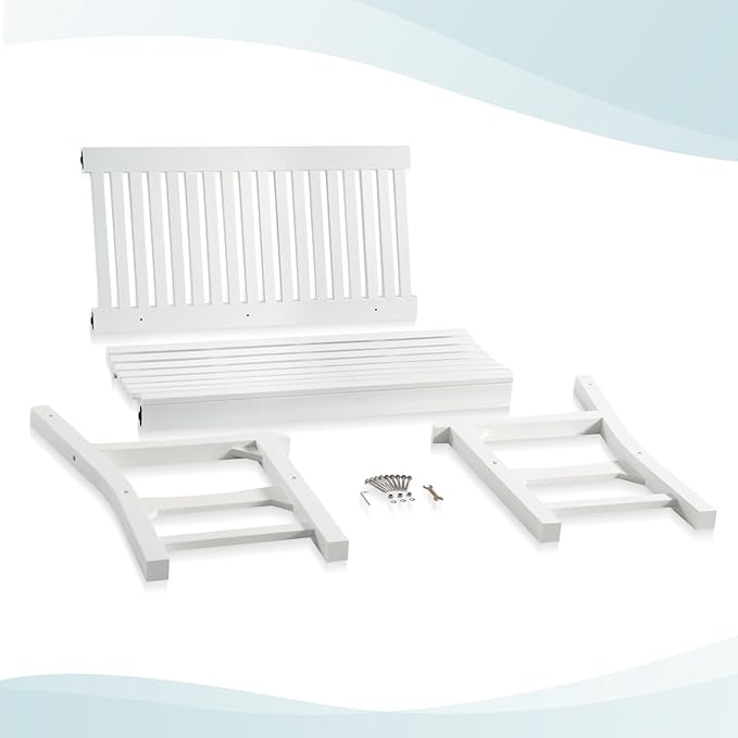 Psilvam 2-Person Poly Lumber Outdoor Bench - Image 4