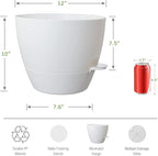 12inch 2Pack Large Self Watering Planters, Plastic Plant Pots - Image 2
