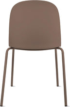 2xhome Set of 2 Modern Stackable Armless Dining Chairs | Plastic Shell Seat - Image 6
