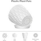 4 inch Small Plastic Nursery Pots, 5 Pack Water Ripples Plant Pots - Image 4