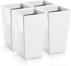 Hushee Set of 4 Tall Outdoor Planters 21 Inch Tall Tapered Square Planter by Hushee