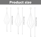 6 Pack Macrame Hanging Planter Holder 3 Sizes Indoor Hanging Planter Basket - Image 2