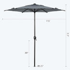 Abba Patio 7.5FT Lyon Outdoor Patio Umbrella Outdoor Table Umbrella - Image 7