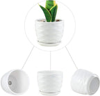 Plant Pots - 4.7 Inch Cylinder Ceramic Planters - Image 5