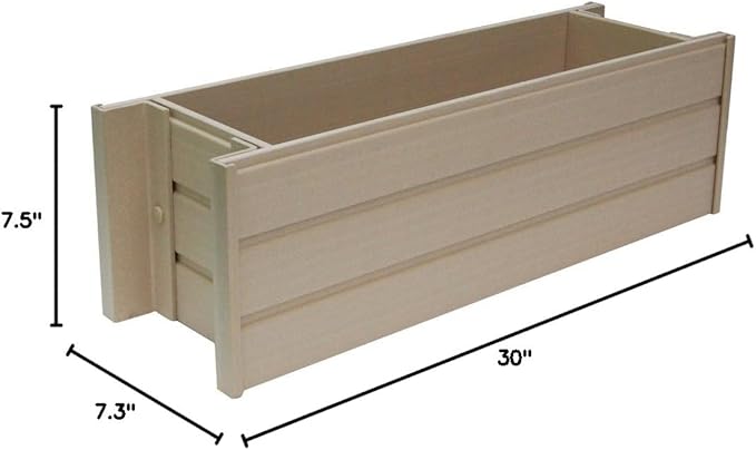 New Age Garden EPWB103-R30 ecoFLEX Rectangular Flower or Herb Window Box - Image 4