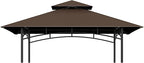 Grill Gazebo Replacement Top, 5 * 8 Outdoor BBQ Top Cover, Double Layer BBQ by COVBOARD