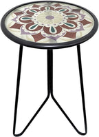 LIFFY Outdoor Side Table, Indoor Round Home Decor End Table & Accent Table by LiffyArt