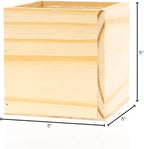Wood Planter Box, 5 Inch Square, Rose Wood, Plastic Liner, Garden Centerpiece - Image 9