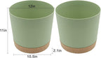 QCQHDU 12 inch Plant Pot, 2 Pack Planters - Image 2