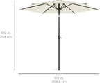 Best Choice Products 10ft Outdoor Table Compatible Steel Polyester Market Patio - Image 7
