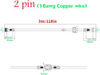 16AWG Waterproof Extension Cable, 9.84FT 2Pin Extension Lead Waterproof Cord - Image 3
