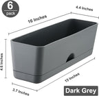 6 Pack Rectangle Planter 16x4.4 Inch Window Boxes Planters Rectangular Large - Image 5