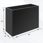 36" Metal Planter Box, Large Rectangular Window Box - Image 2