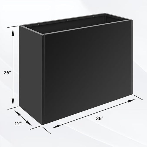 36" Metal Planter Box, Large Rectangular Window Box - Image 2