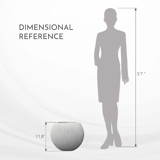 11.8" H X 14.5" D Round Plastic Planter - Image 3