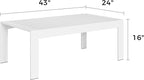 Solaste Aluminum Outdoor Coffee Table, All-Weather Rectangle Metal Patio Coffee - Image 2