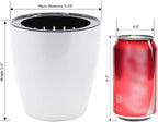 SAND MINE Self Watering Planter White Flower Pot - Image 4