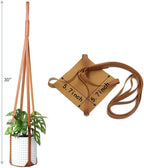 Plant Hangers PU Leather 2Pcs, Hanging Planters - Image 2