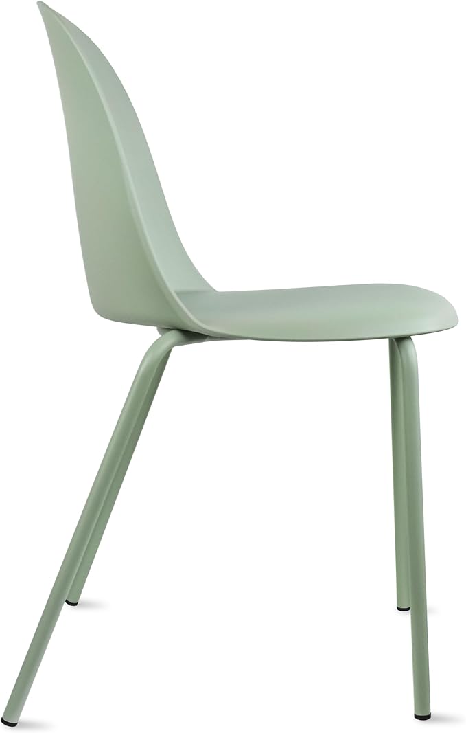 2xhome Modern Stackable Armless Dining Chair | Plastic Shell Seat - Image 9