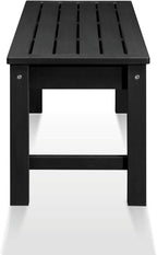 Psilvam Knight Bench, Two Person Outdoor Poly Lumber Patio Backless Bench - Image 6