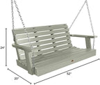 Highwood Weatherly Porch Swing, 4 Feet, Eucalyptus - Image 3